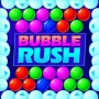 You have to match three or more bubbles of the same color to get rid of them in Bubble Rush, a popular bubble shooter game. Quickly get rid of the bubbles, though, because more will come from the top down.
 
How to Play Bubble Rush
Hit the bubbles on the board with your bubble gun to make them match. As you shoot, be sure to group bubbles of the same color together so that they